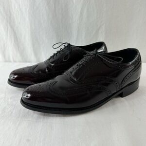 Florsheim Men's Burgundy Leather Oxford Wingtip Brogue 76402 size 8.5 EEE shoes